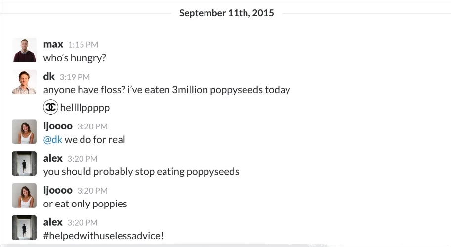 Endless, off-topic comments that ended in an unsuccessful team outing. 