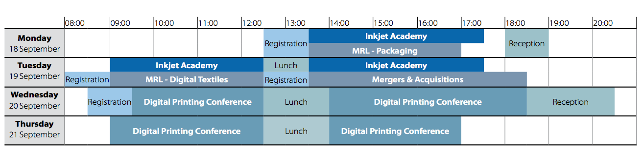 Digital Print Europe 2017 timetable