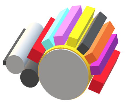 What is the best layout for a hybrid packaging press using aqueous inks?