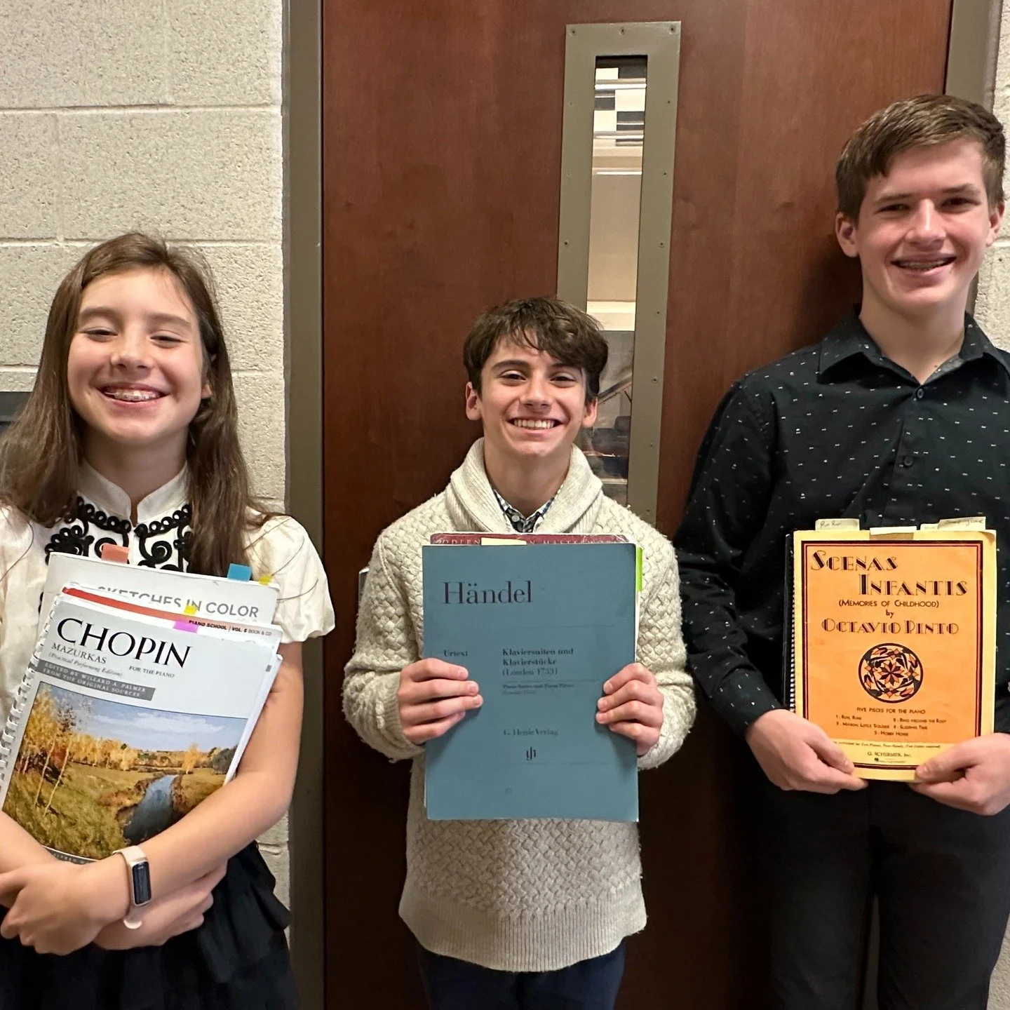 On November 9, three students from Milford Square Music Studio competed in the Music Teachers National Association Junior Piano Competition at the state level. There were 13 entrants in the competition, and we were thrilled that one of our students e