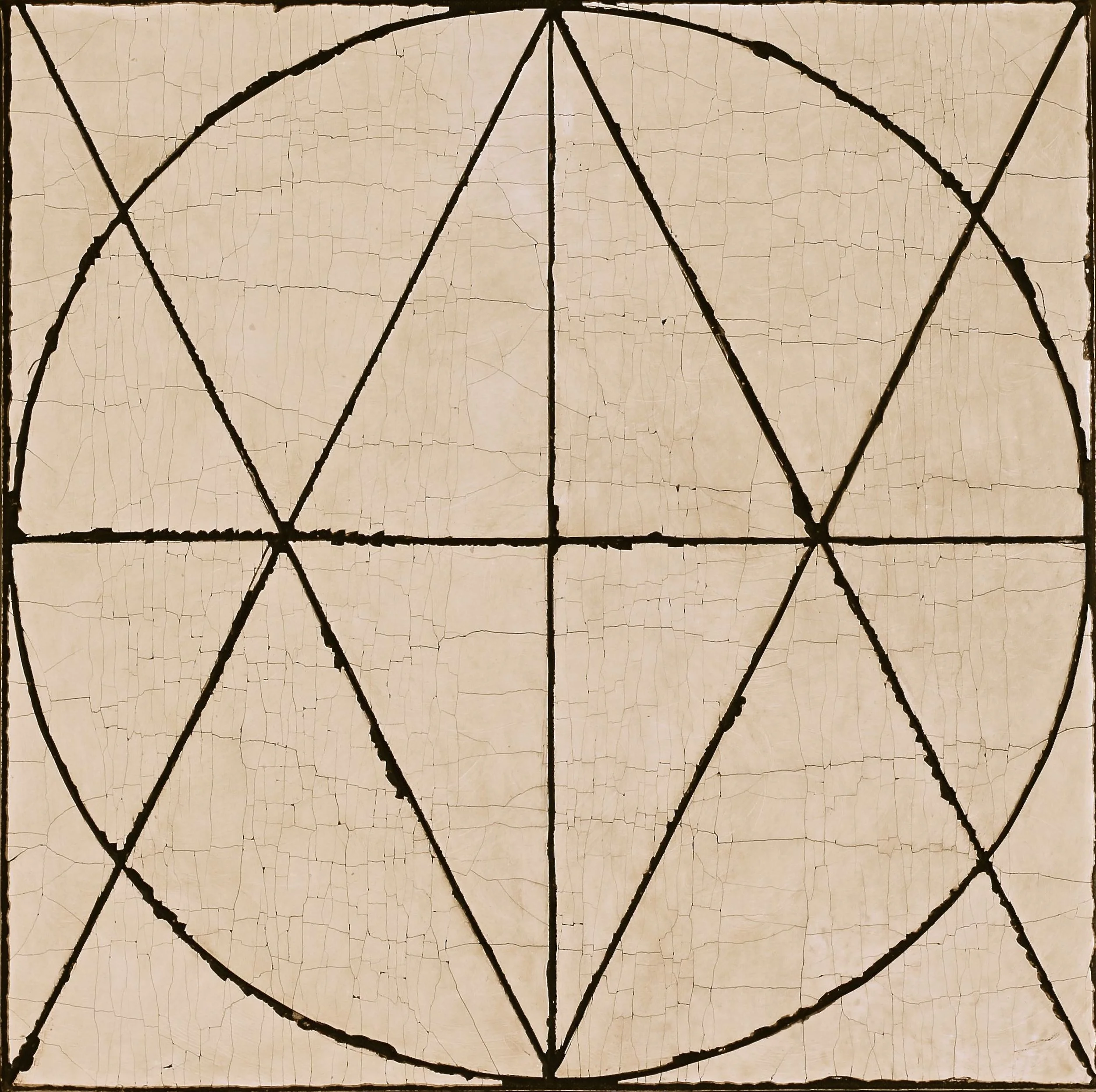 Crucem II 2015 Wax, natural earth pigment & gesso on canvas & board 30 x 30 cm