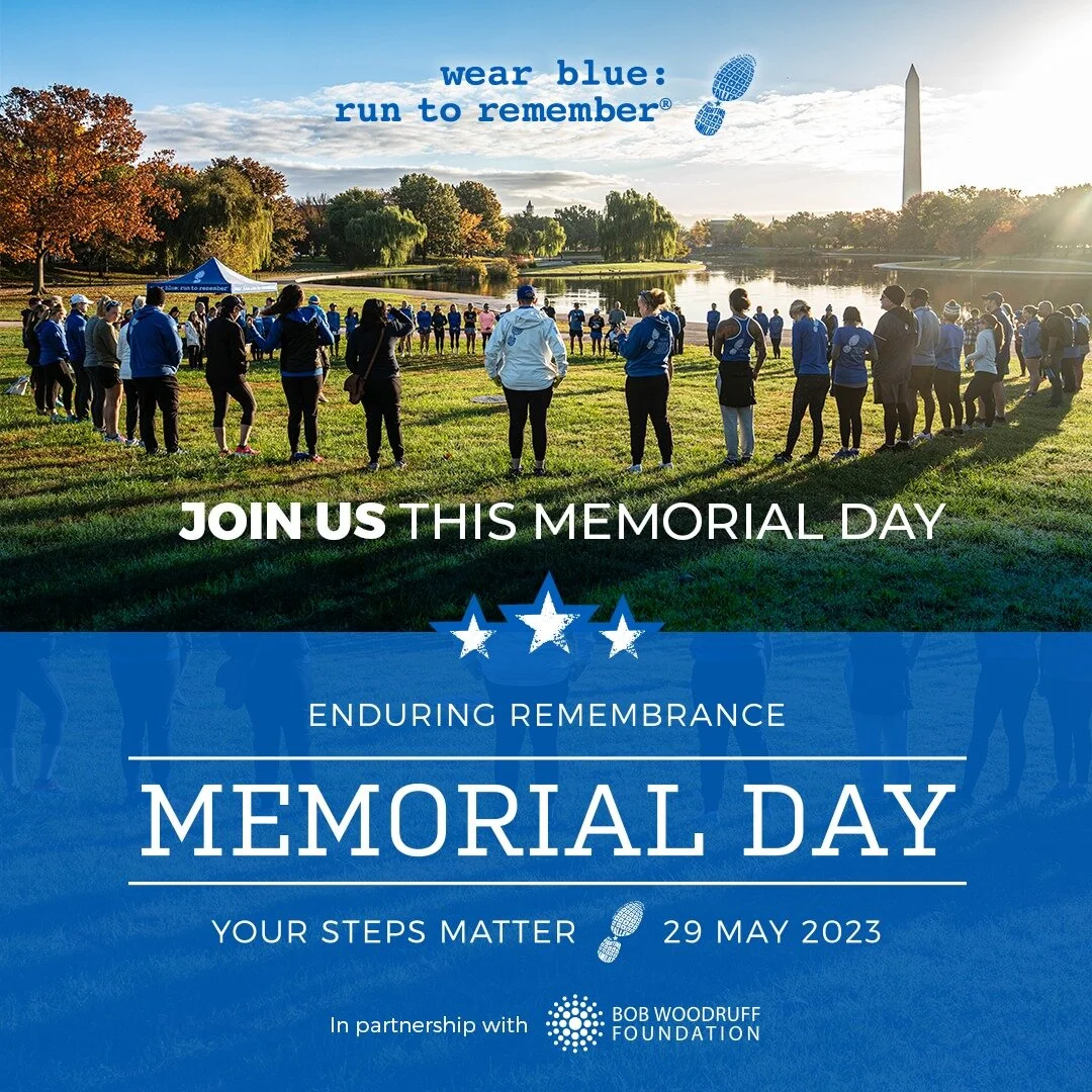 Who are you remembering this Memorial Day? Speak their names. Learn their stories. Honor their sacrifice. Commit your miles with us and wear blue: run to remember here: 
https://www.wearblueruntoremember.org/memorialday

#wearblueruntoremember #Memor