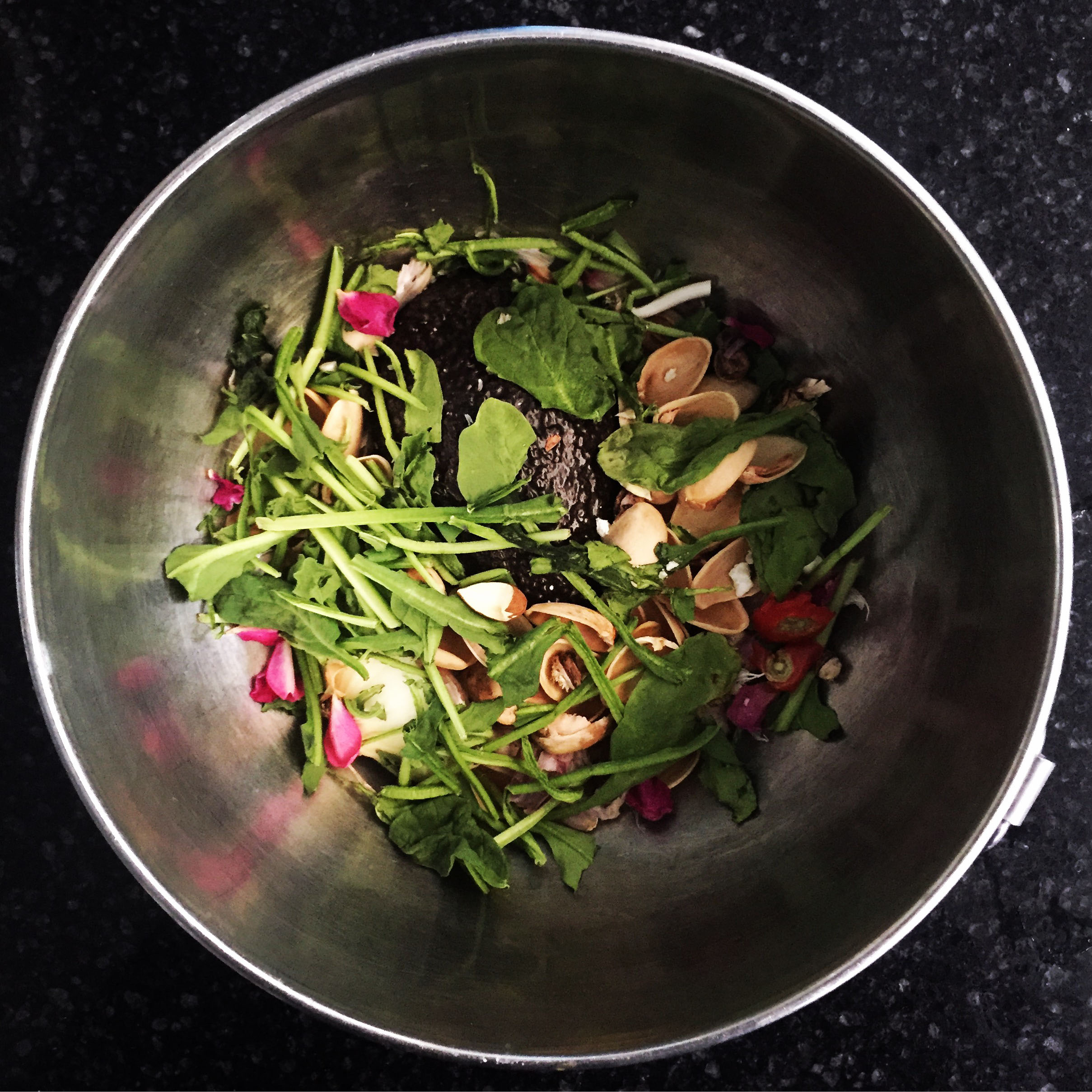 pistachios and spinach