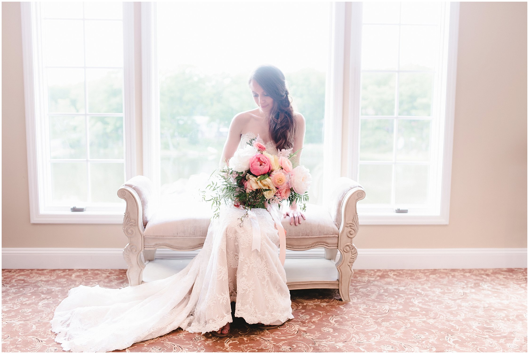 bridal portraits at Rock Island Lake Club wedding pictures