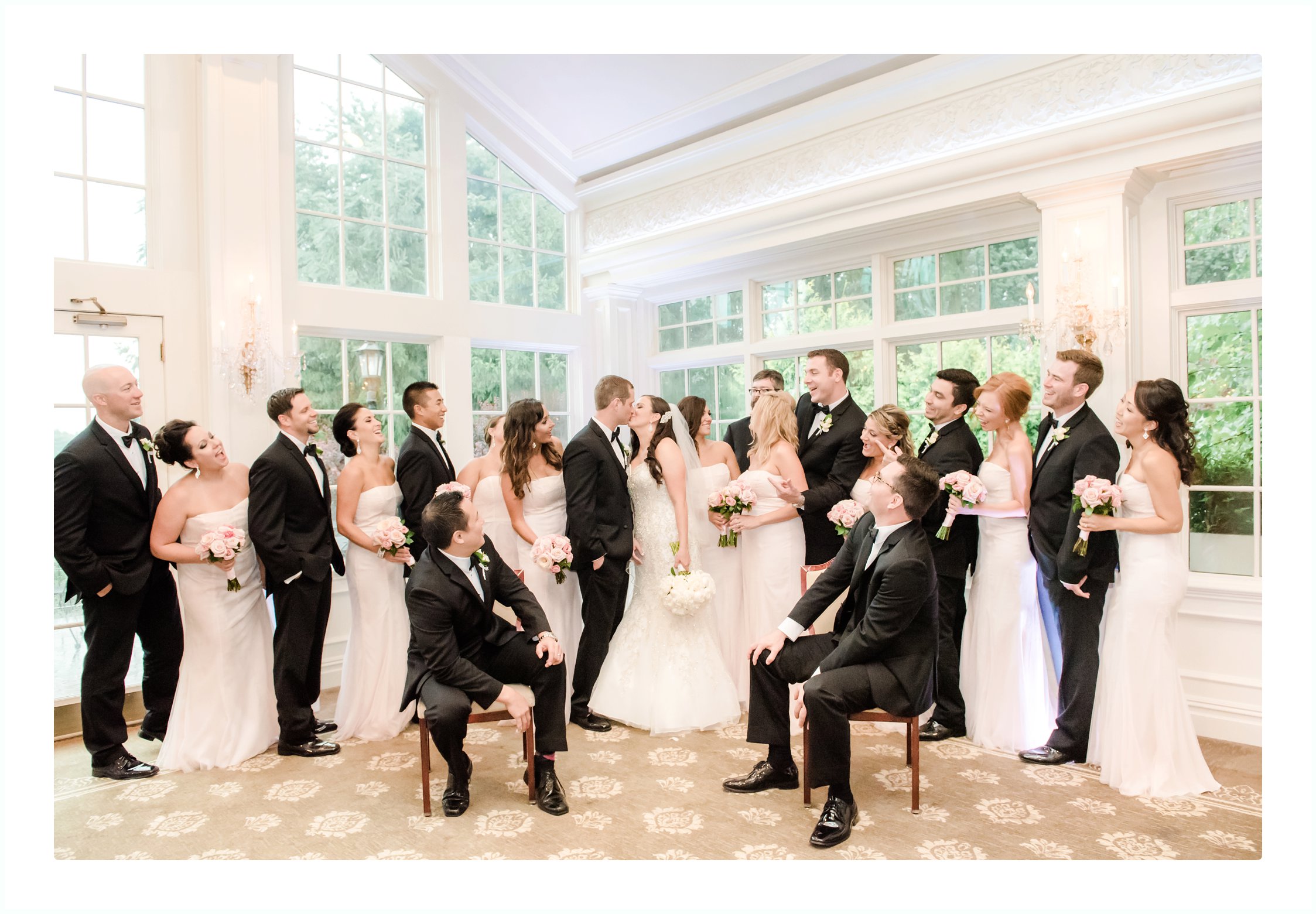 Bridal party at the Park Savoy New Jersey Wedding