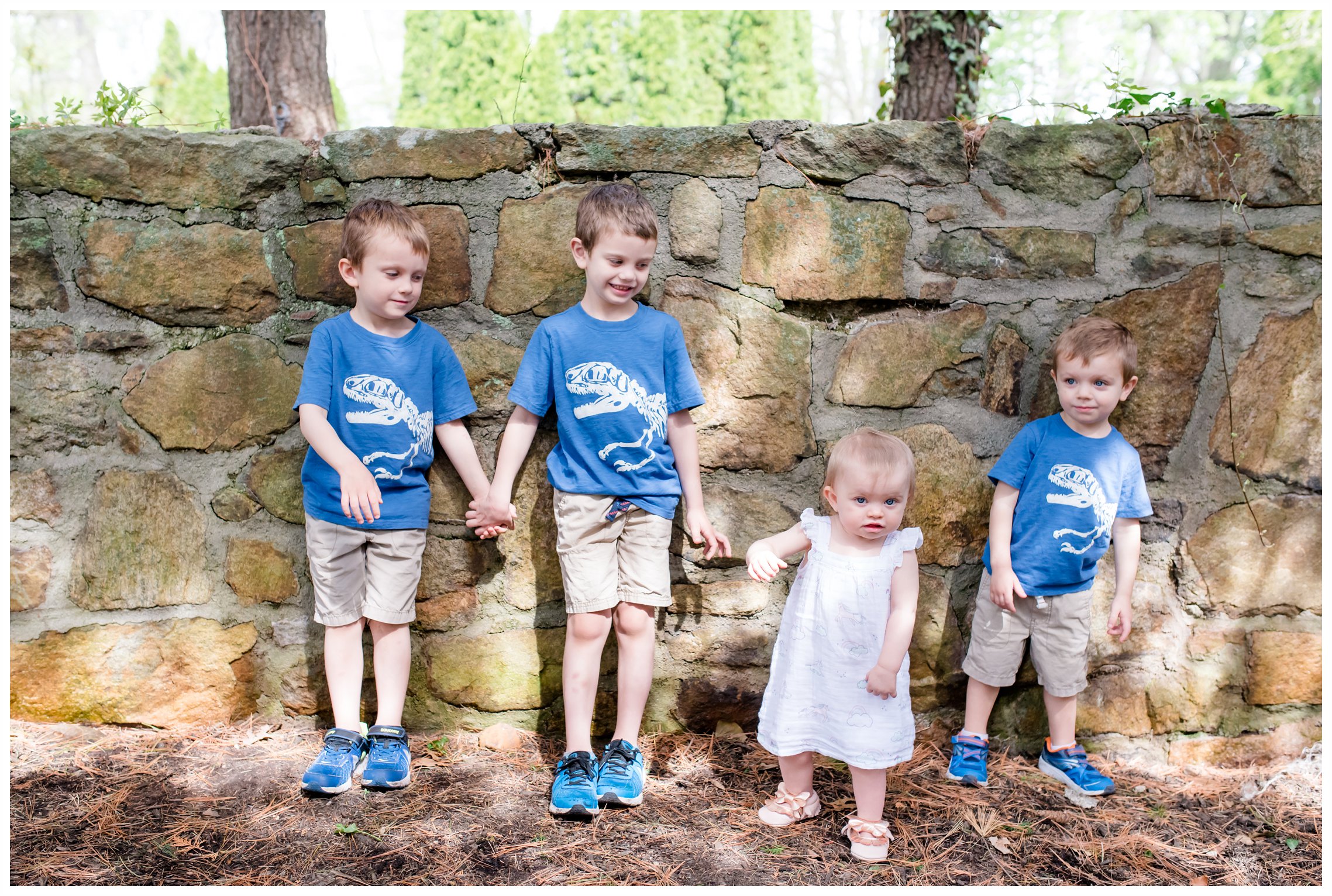 brothers and sister one year birthday session