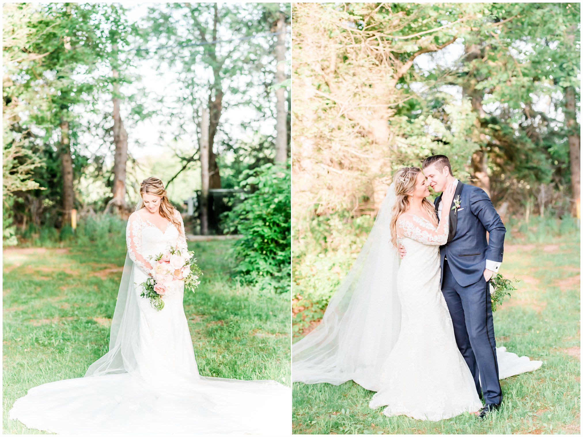 bride and groom portraits at the ryland inn, whitehouse station nj