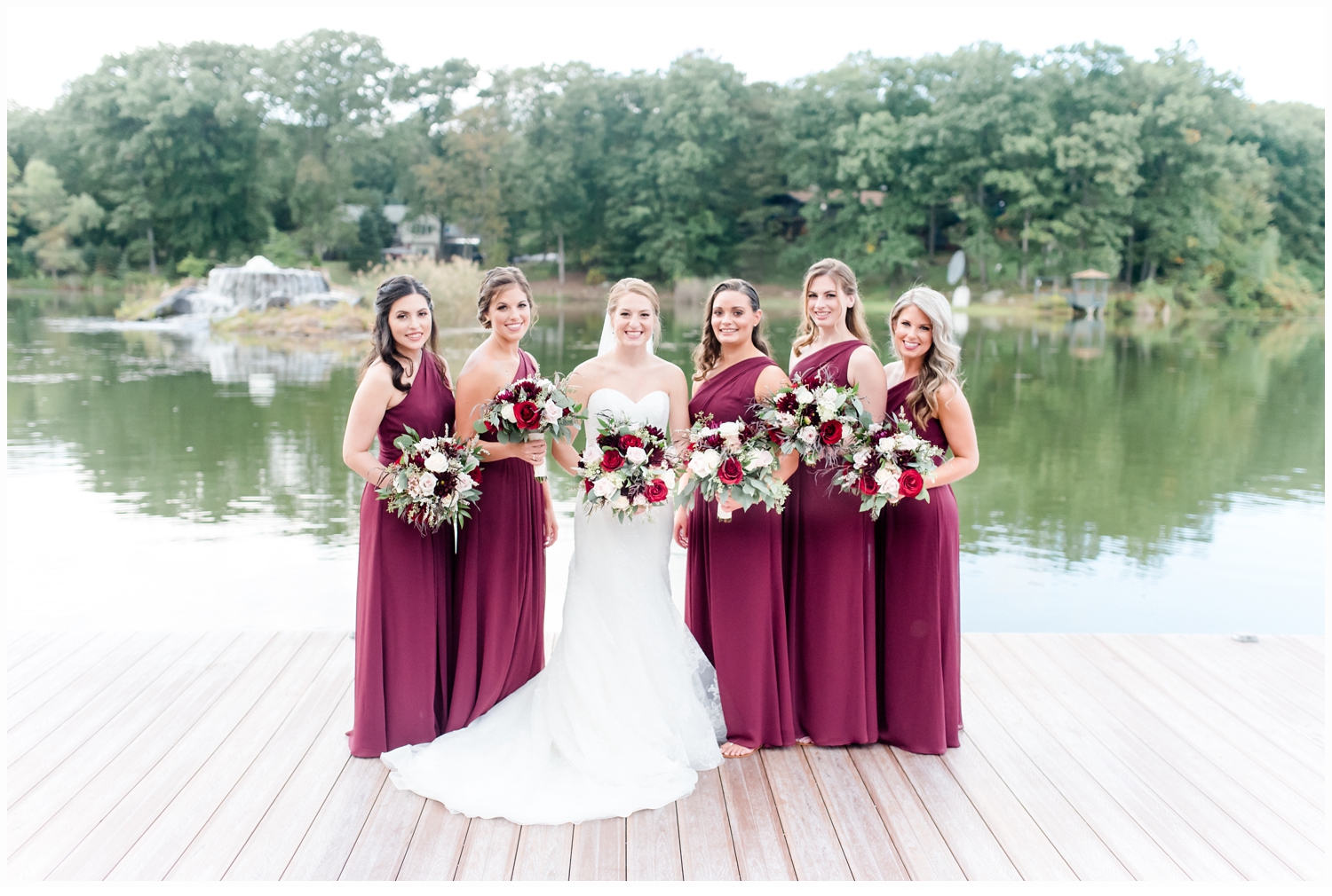bride and bridesmaids portraits