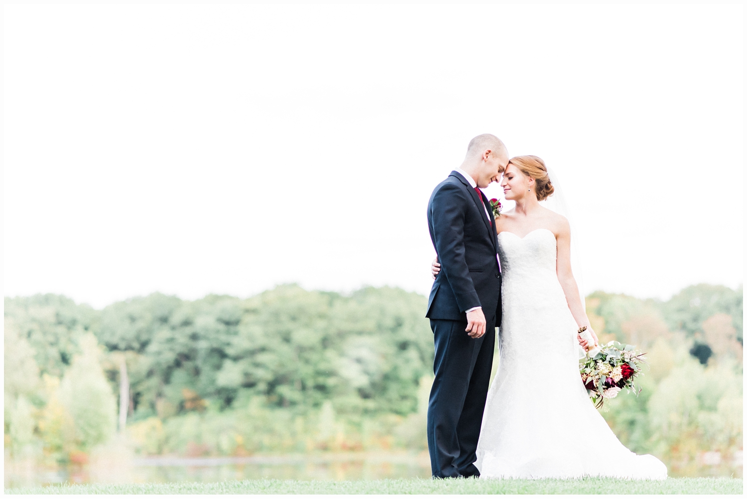 lakeside wedding portraits