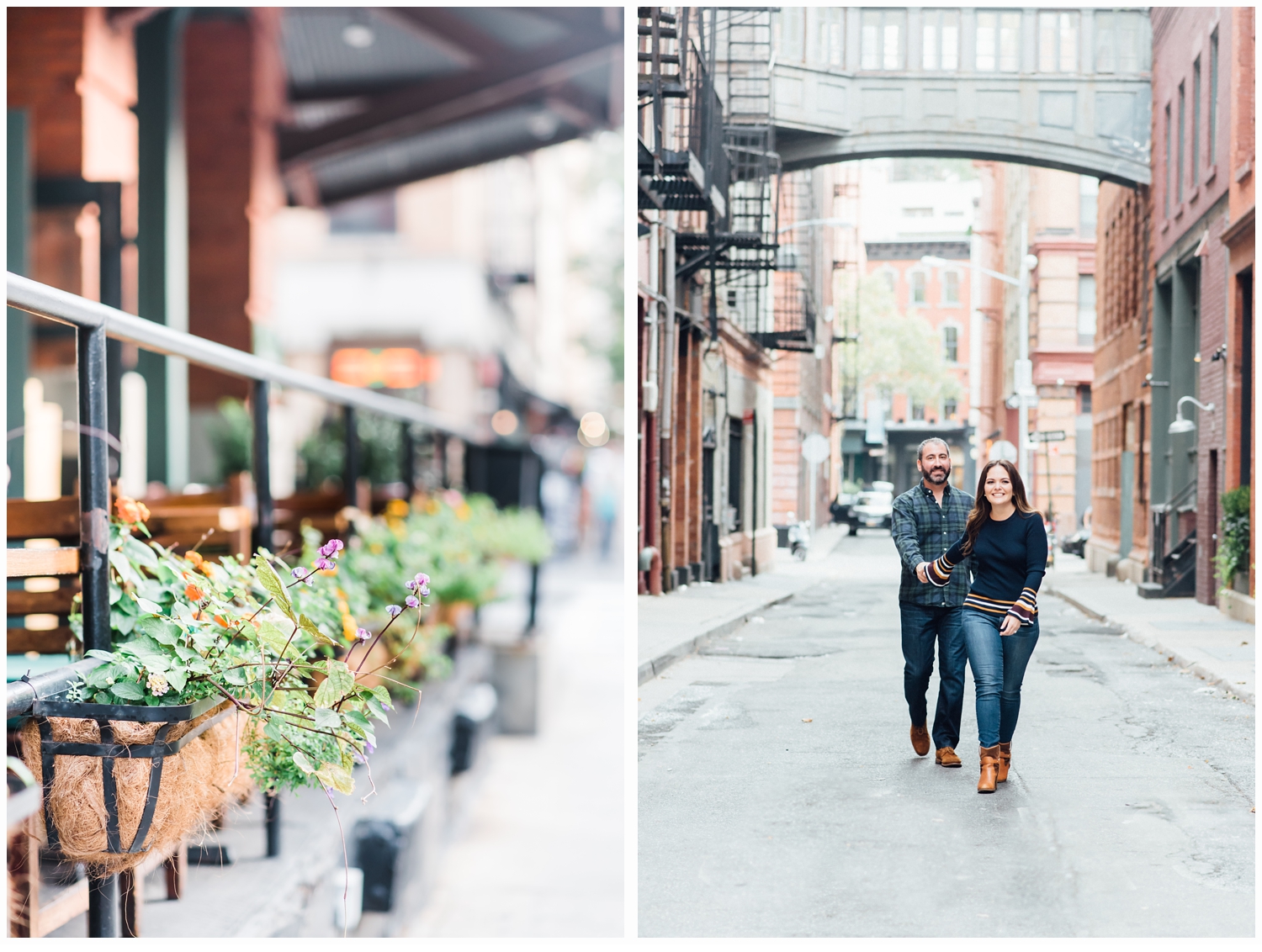 pretty engagement session in tribeca