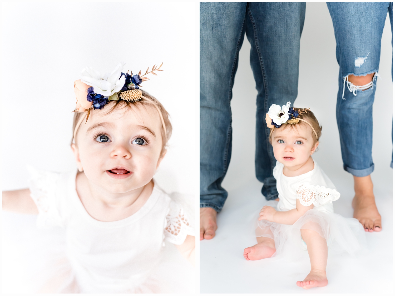 six month old girl photo shoot