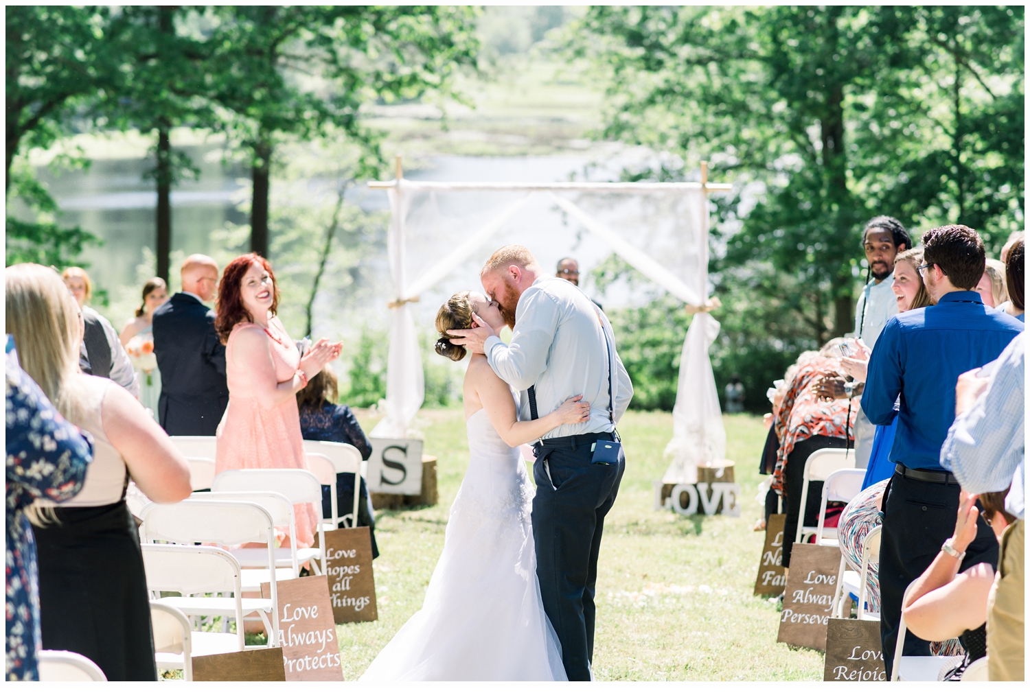 bride and groom get married