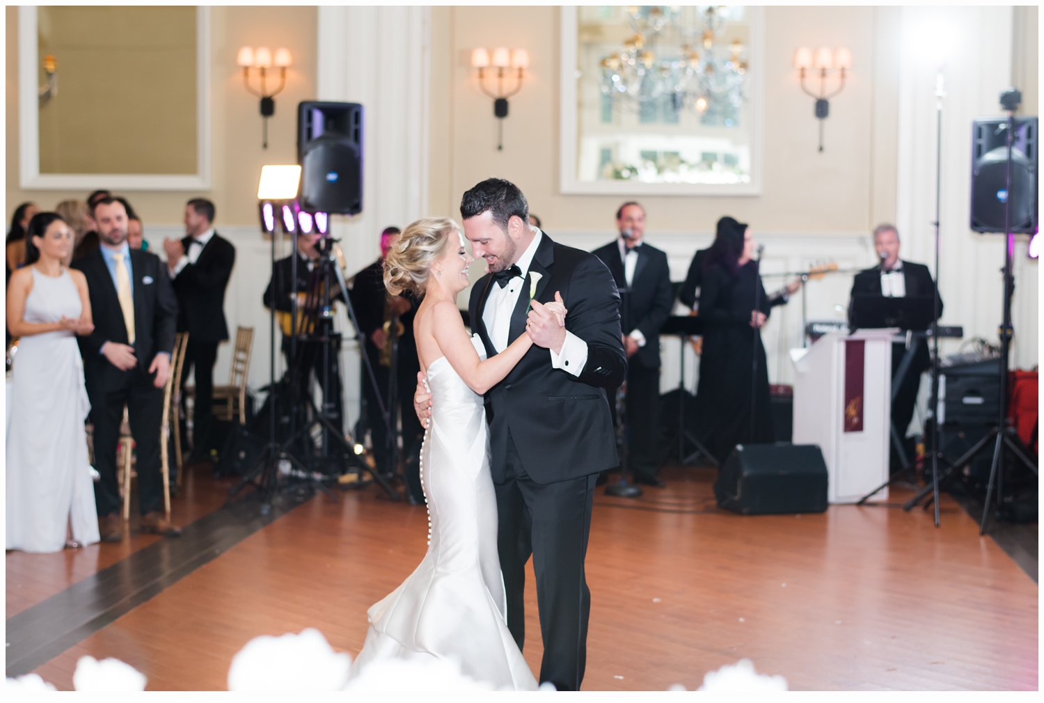bride and groom first dance
