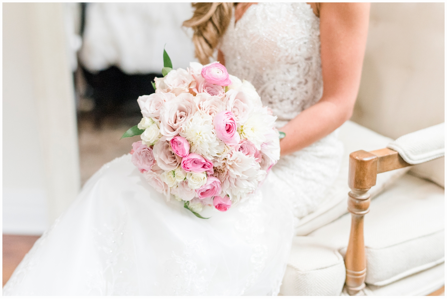 bride holding bridal bouquet