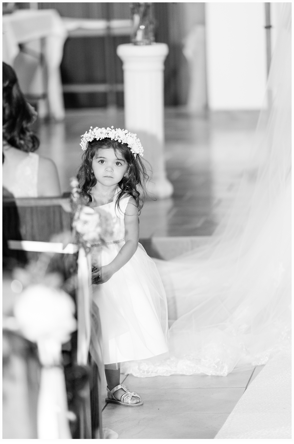 flower girl in church