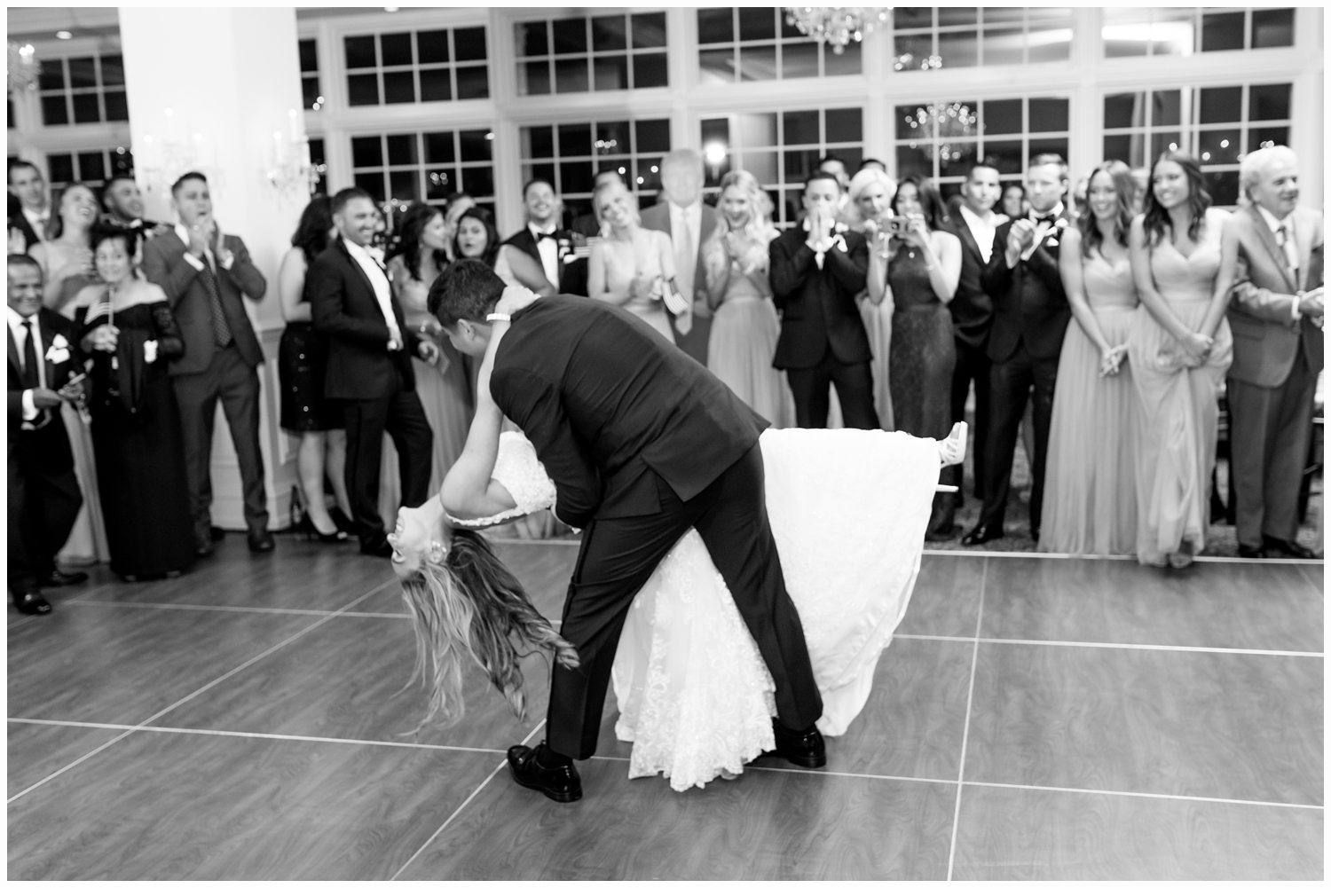 bride and groom first dance
