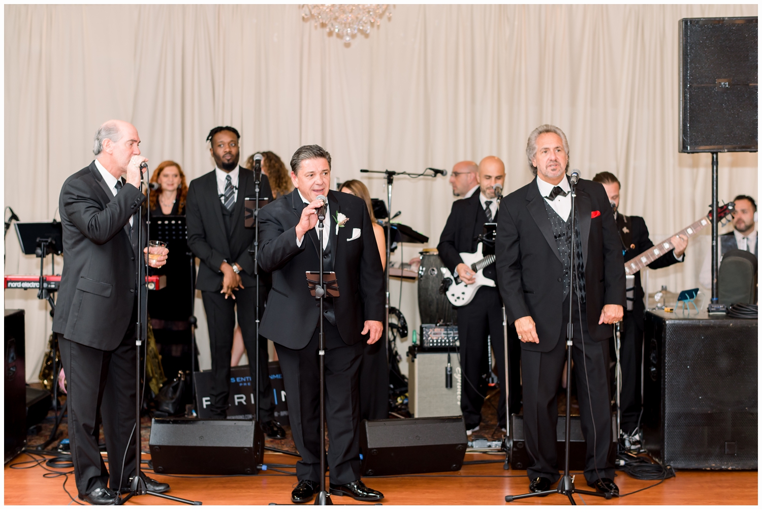 father of the bride singing with band
