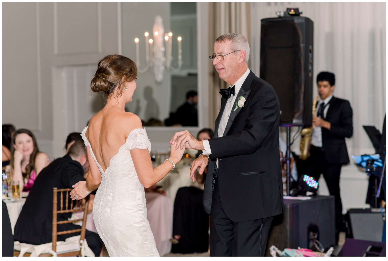 bride and dad dancing at spring lake bath and tennis club spring lake nj