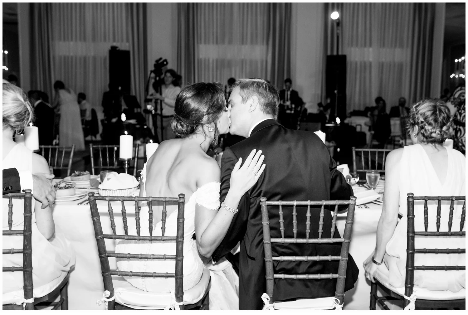 bride and groom kissing at spring lake bath and tennis club spring lake nj