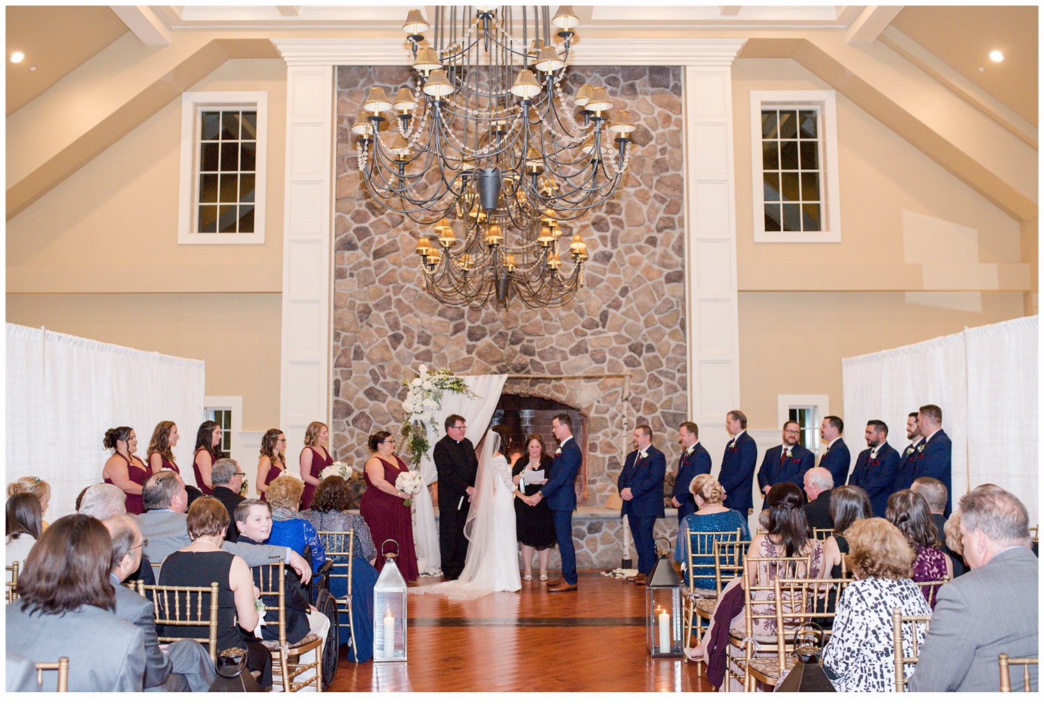 bride and groom getting married