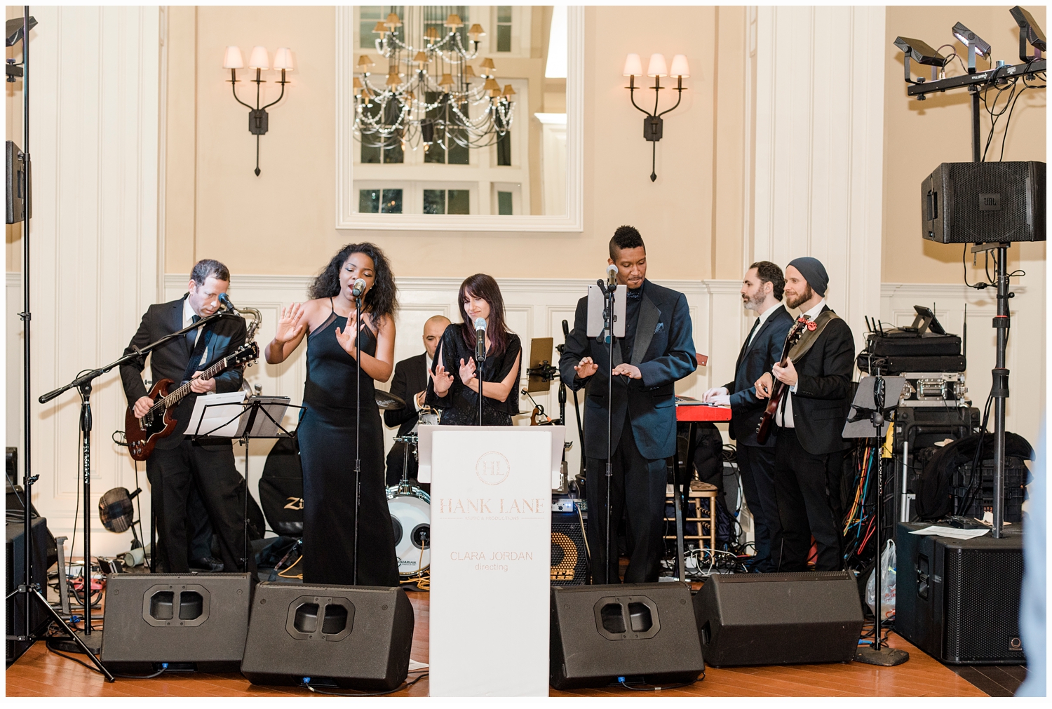 wedding band playing at wedding