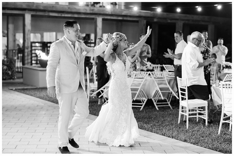 bride and groom introduction at wedding in aruba