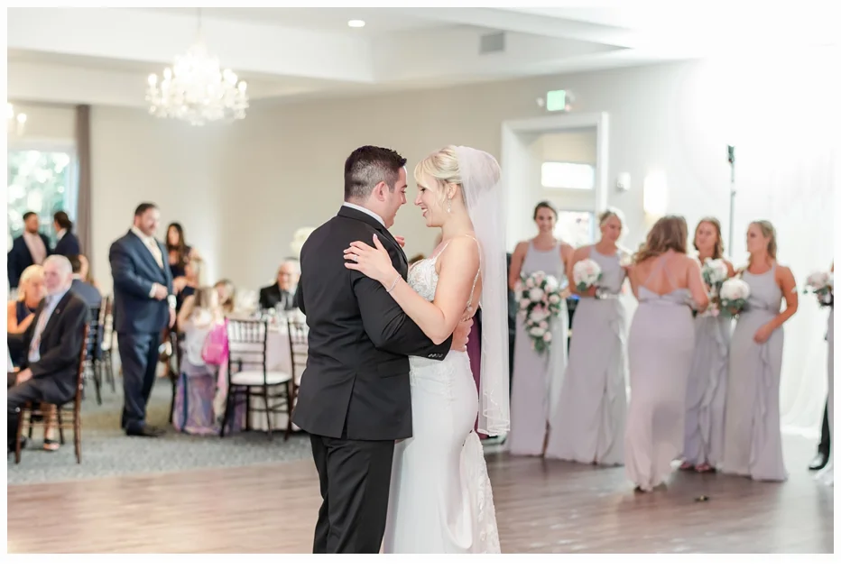 bride and groom first dance