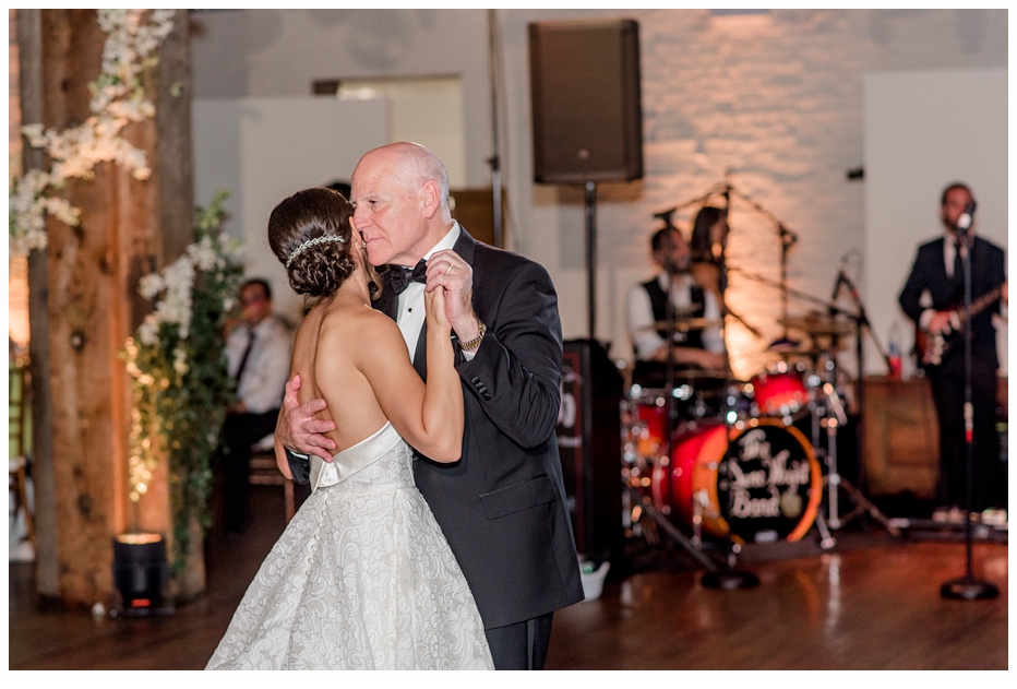 bride and dad first dance at her wedding