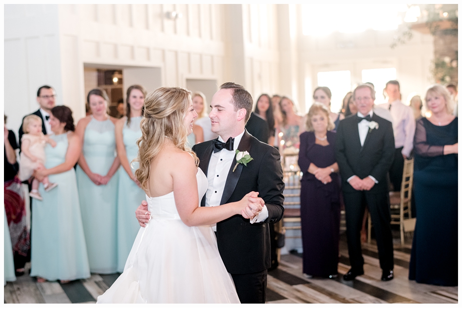 bride and groom first dance