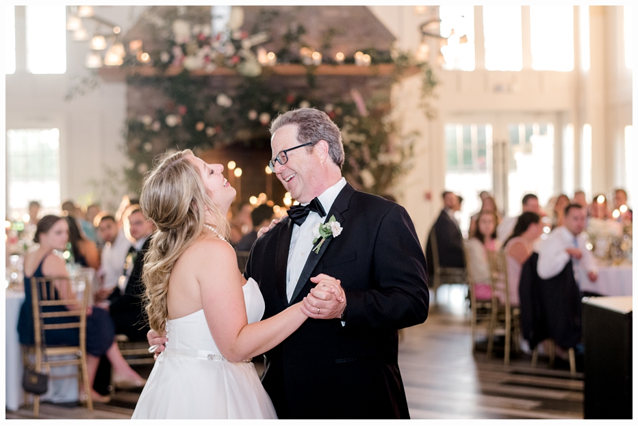 bride and dad first dance at her wedding 