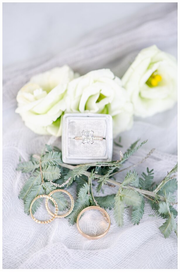engagement ring in a pretty velvet ring box