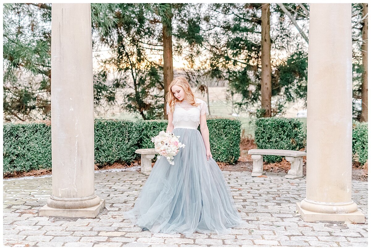 bridesmaid in a beautiful courtyard