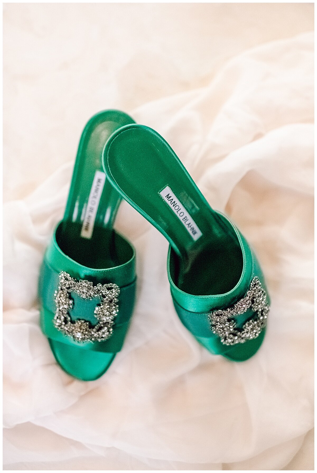 green manolo blahnik shoes