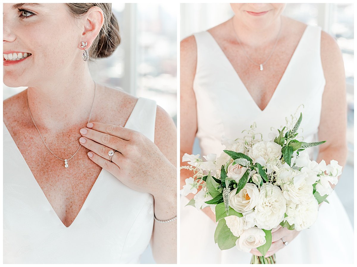 bride holding her bouquet