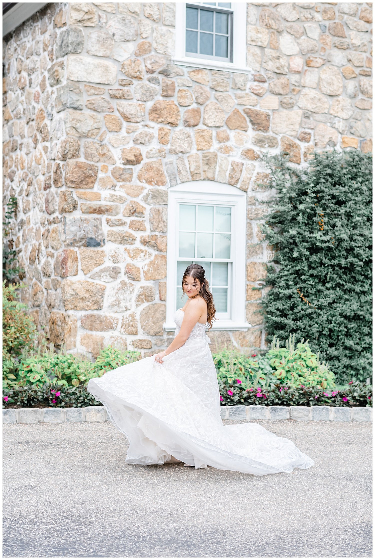 bride dancing in her gown