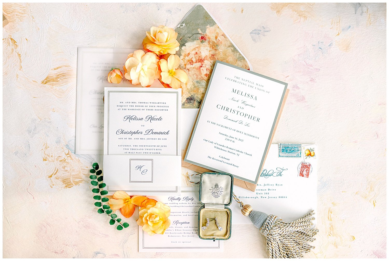 pretty wedding invitation