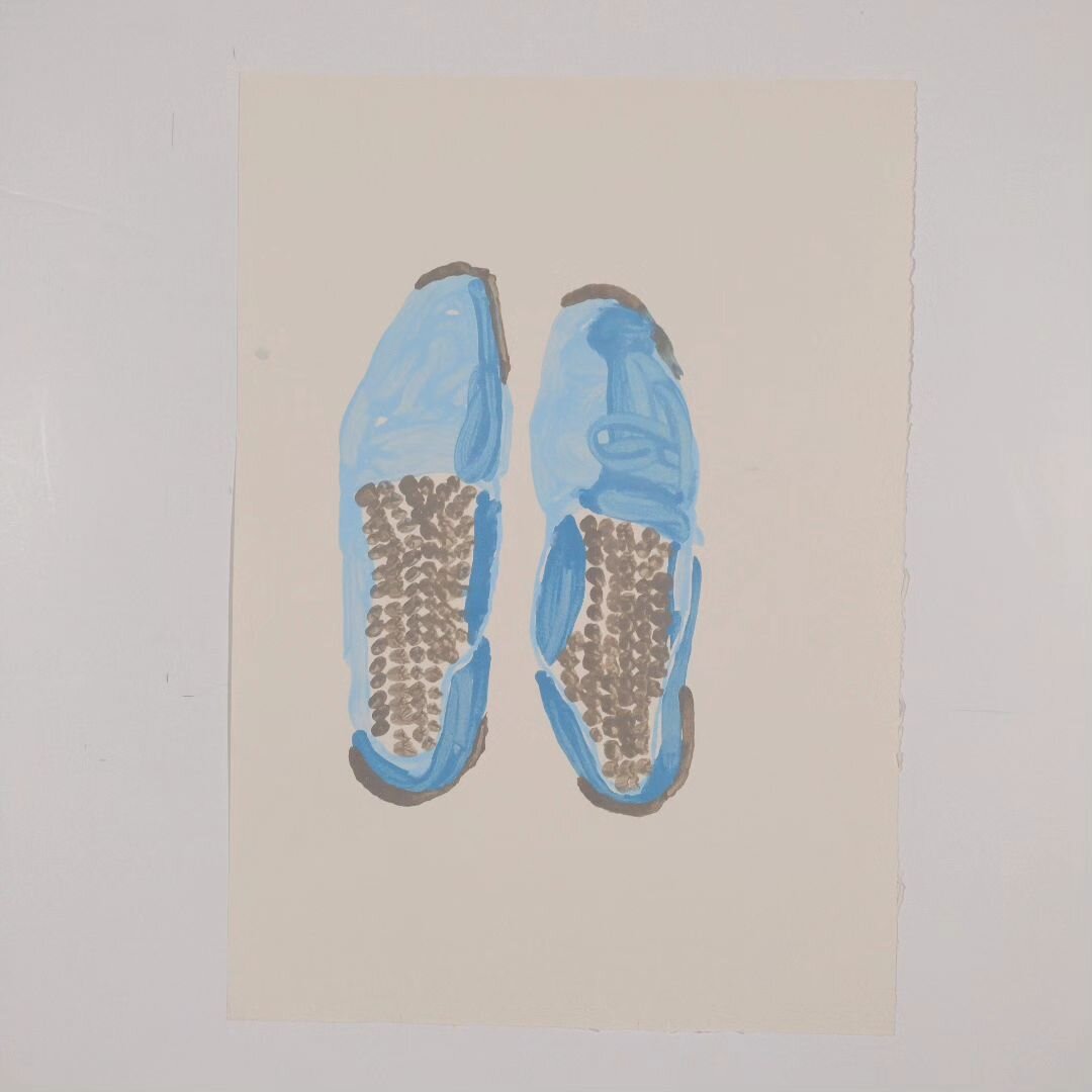 Blue espadrilles
#acrylic on #paper #a3 2008