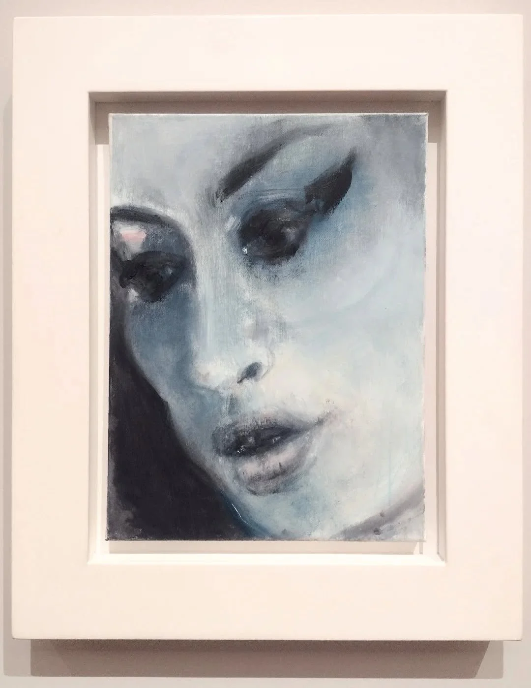 2 more portraits from the NPG and where the photograph has been instrumental.

Amy Winehouse by Marlene Dumas
Dumas showing us how to make a stunning and poignant (posthumous) portrait using found imagery.

(2 details of) Sir David Webster by Davi