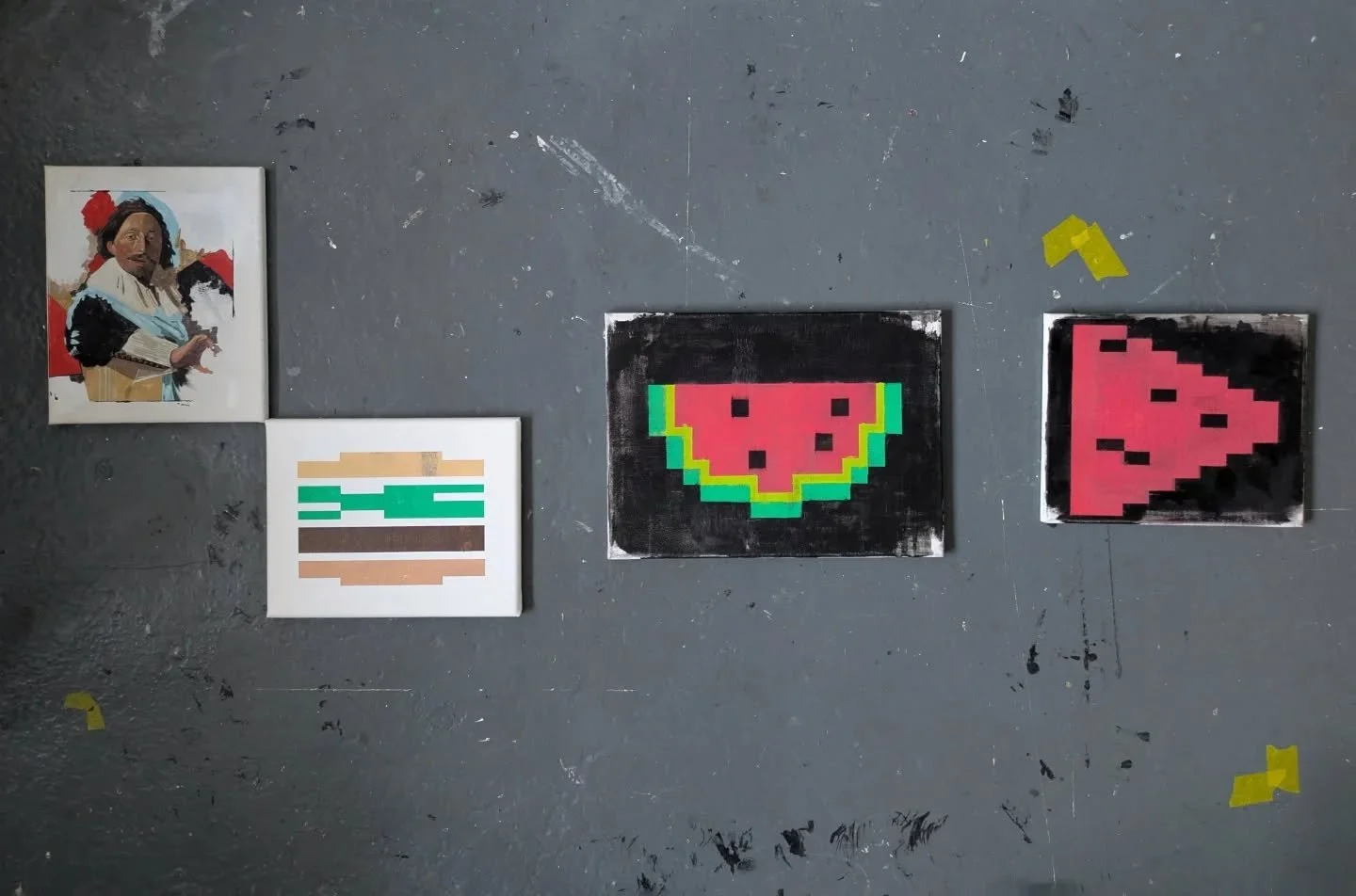 Some iteration of these works☝️will be on show @bridewellstudiosliverpool curated and organised by top guy, painter and coffee aficionado @garethkemp .
Also on show
@juanbolivarstudio2112 
@deepa.chudasama 
@chris_daniels_art 
@sarahjeffriesart 
@ann