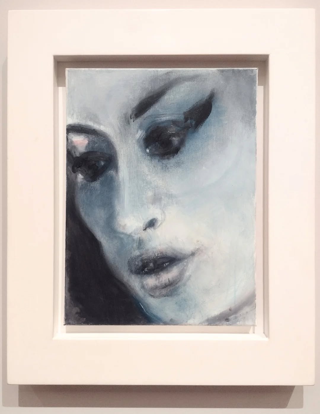 2 more portraits from the NPG and where the photograph has been instrumental.

Amy Winehouse by Marlene Dumas
Dumas showing us how to make a stunning and poignant (posthumous) portrait using found imagery.

(2 details of) Sir David Webster by Davi