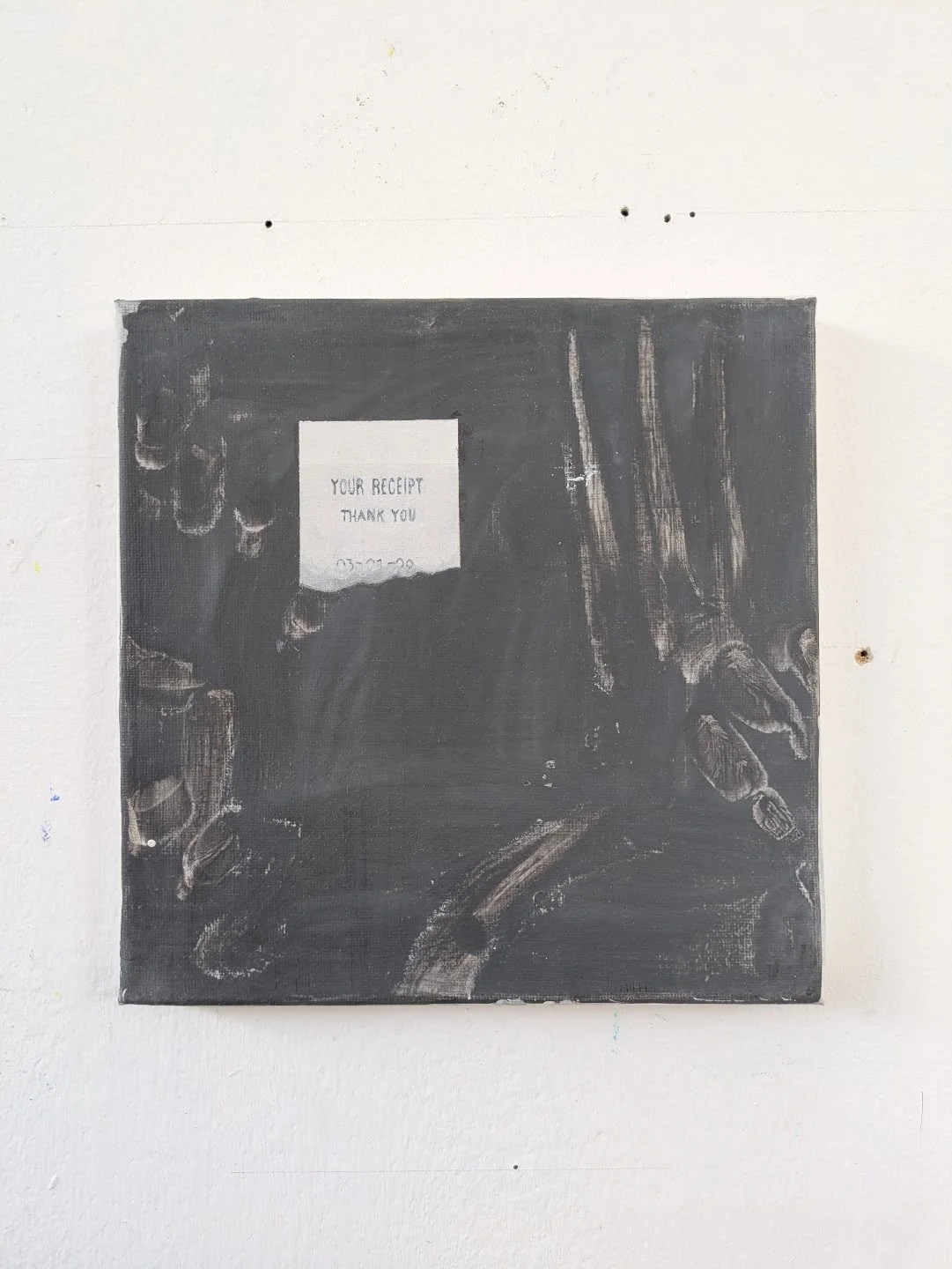 Small one from 2008, acrylic on canvas, 15 cm sq

#markmaking
#integrity 
#money
#art
#blahblahblah