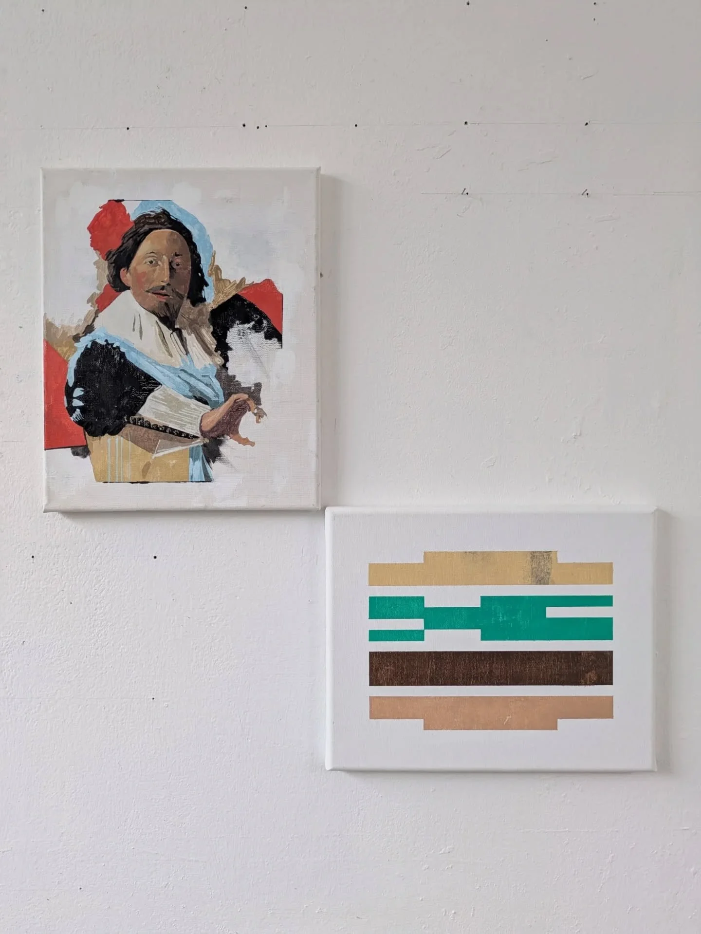 Burgher King
Both parts 30 x 25
Acrylic

I've posted this before as it had a lovely city break in Liverpool recently (thanks to @garethkemp), and now it's doing the beat here in Sheffield @blocprojects courtesy of a group painting show curated by @ca