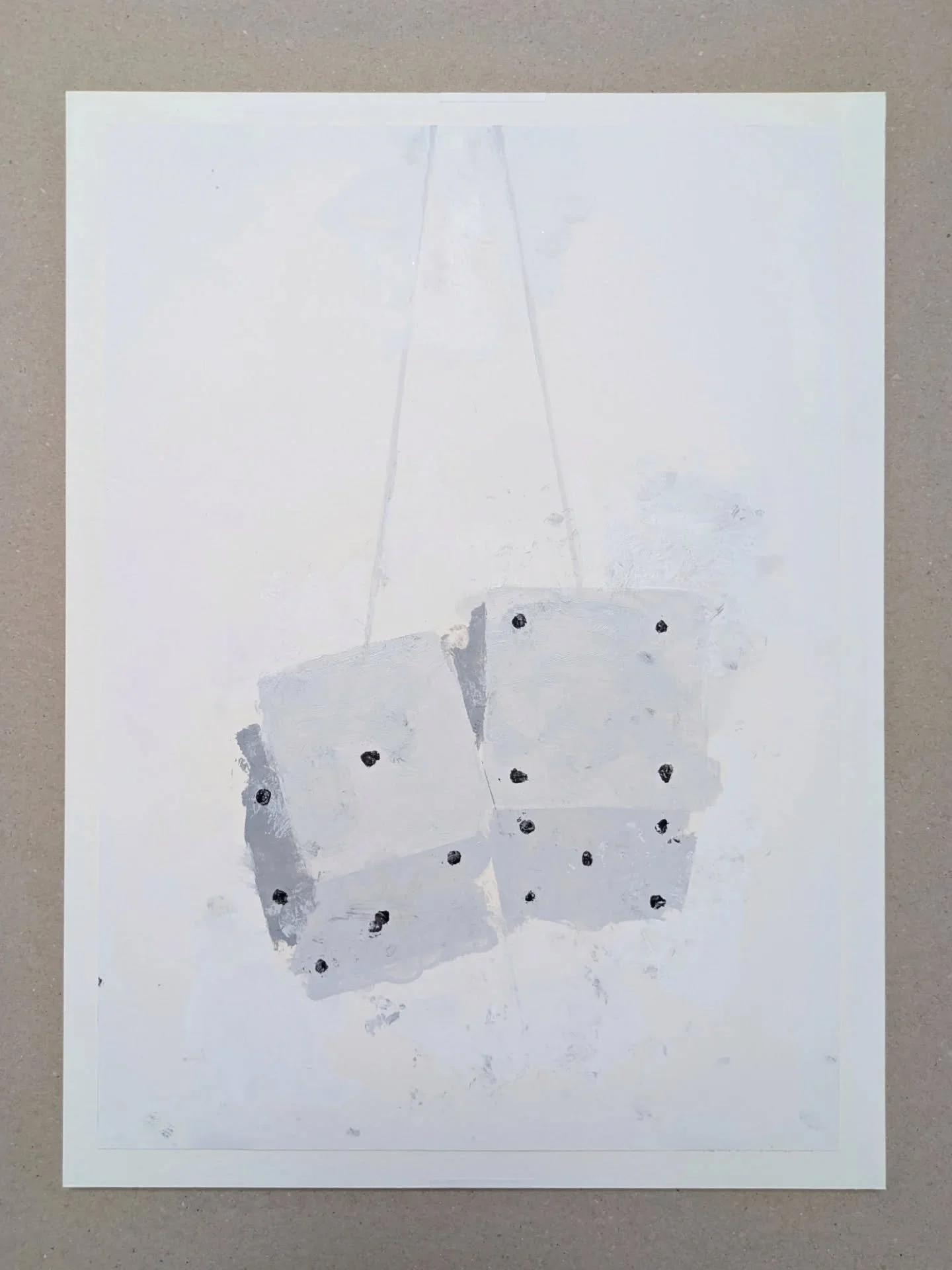 Cortina 1.6 (allegory of the cultural gambler) 
Oil on paper A3

It&rsquo;s hot out there so find some cool, cultural refuge at the inaugural show at @theshopsheffield a new gallery/studio venture setup by painter @njgrindrod 

I have this piece in '