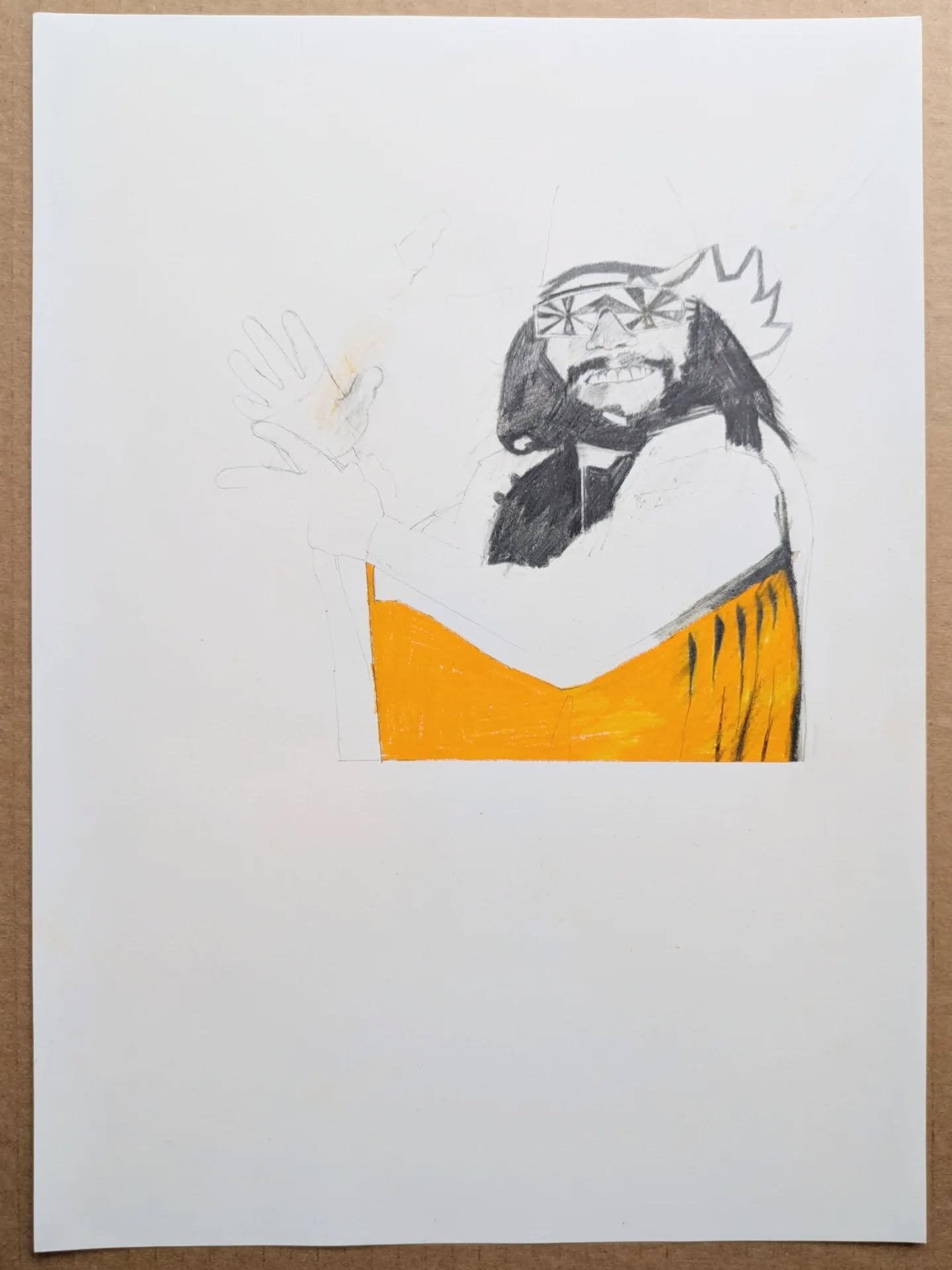 Macho man
Pencil on paper 
A3

#machomanrandysavage 
#machoman 
#rolandbarthes 
#mythologies 
#artworld