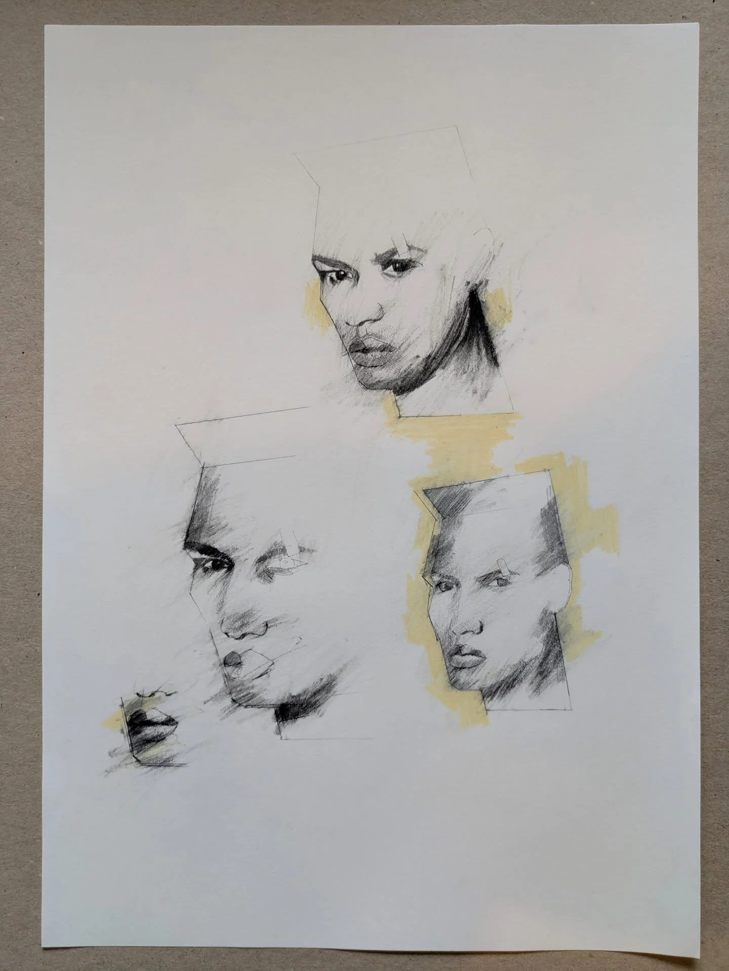 Grace variations 
A3 pencil paper

#gracejones
#slyandrobbie
#coverversion 
#newyorknewyork 
#russellharty
