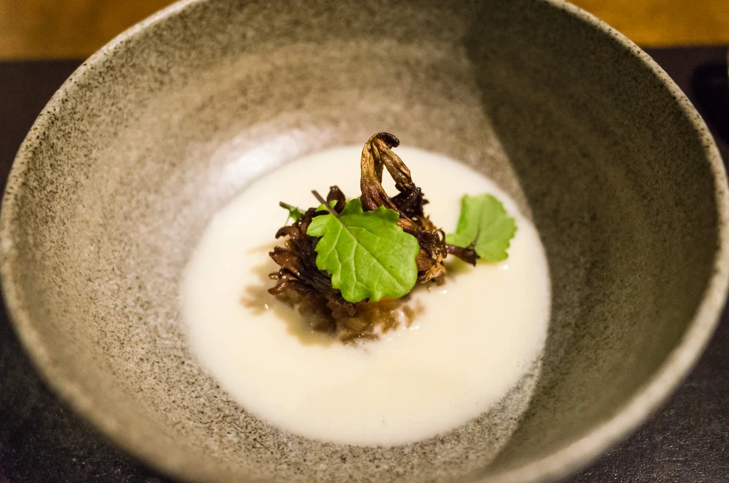 Turnips, maran yolk, stout (v)