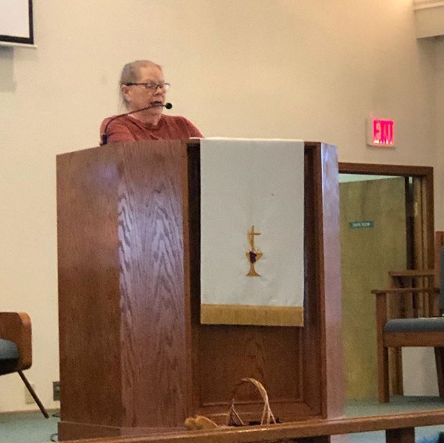 The UMW leading worship this morning for Fathers’ Day.