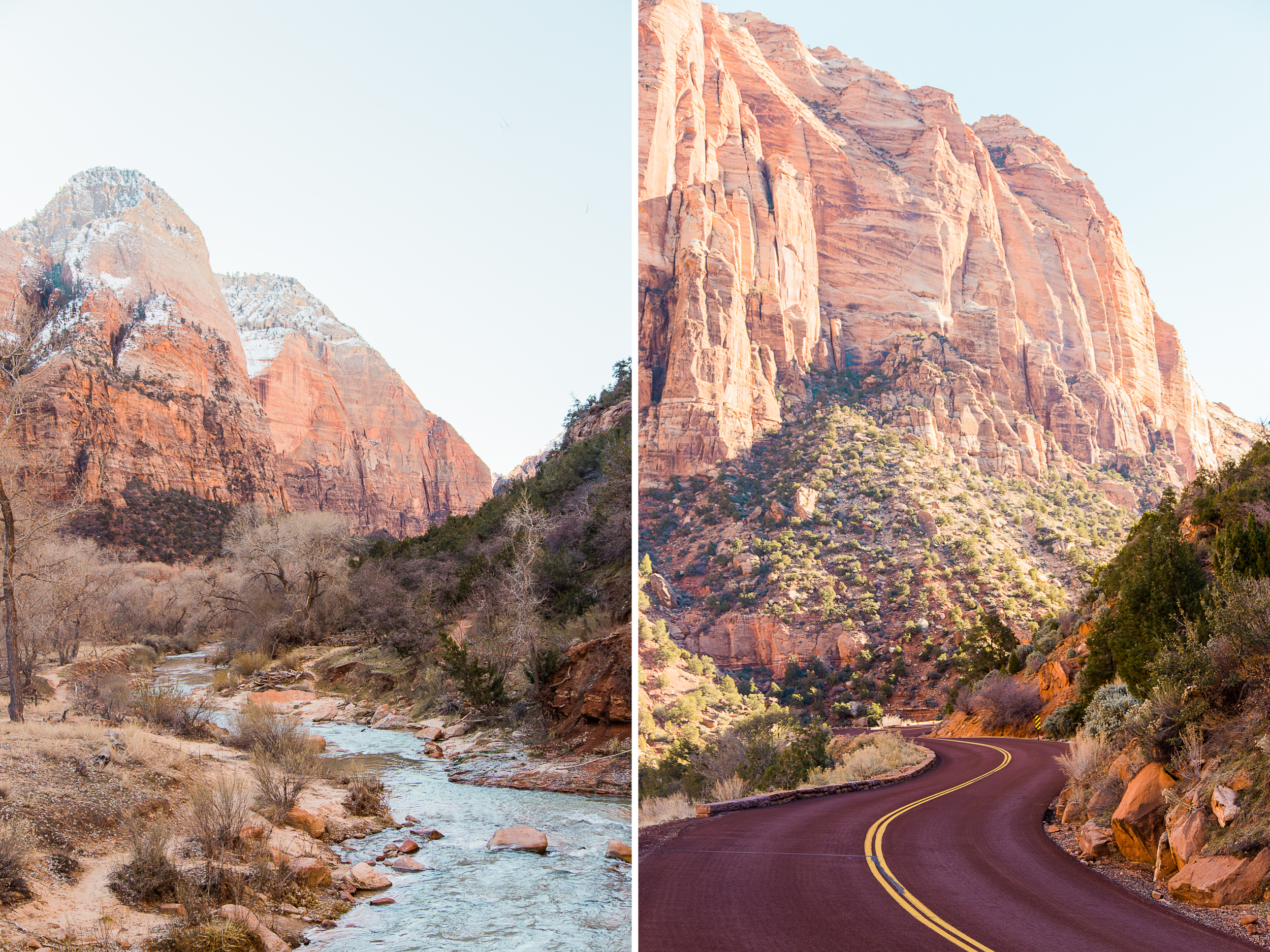 winter in zion national park | www.abbihearne.com