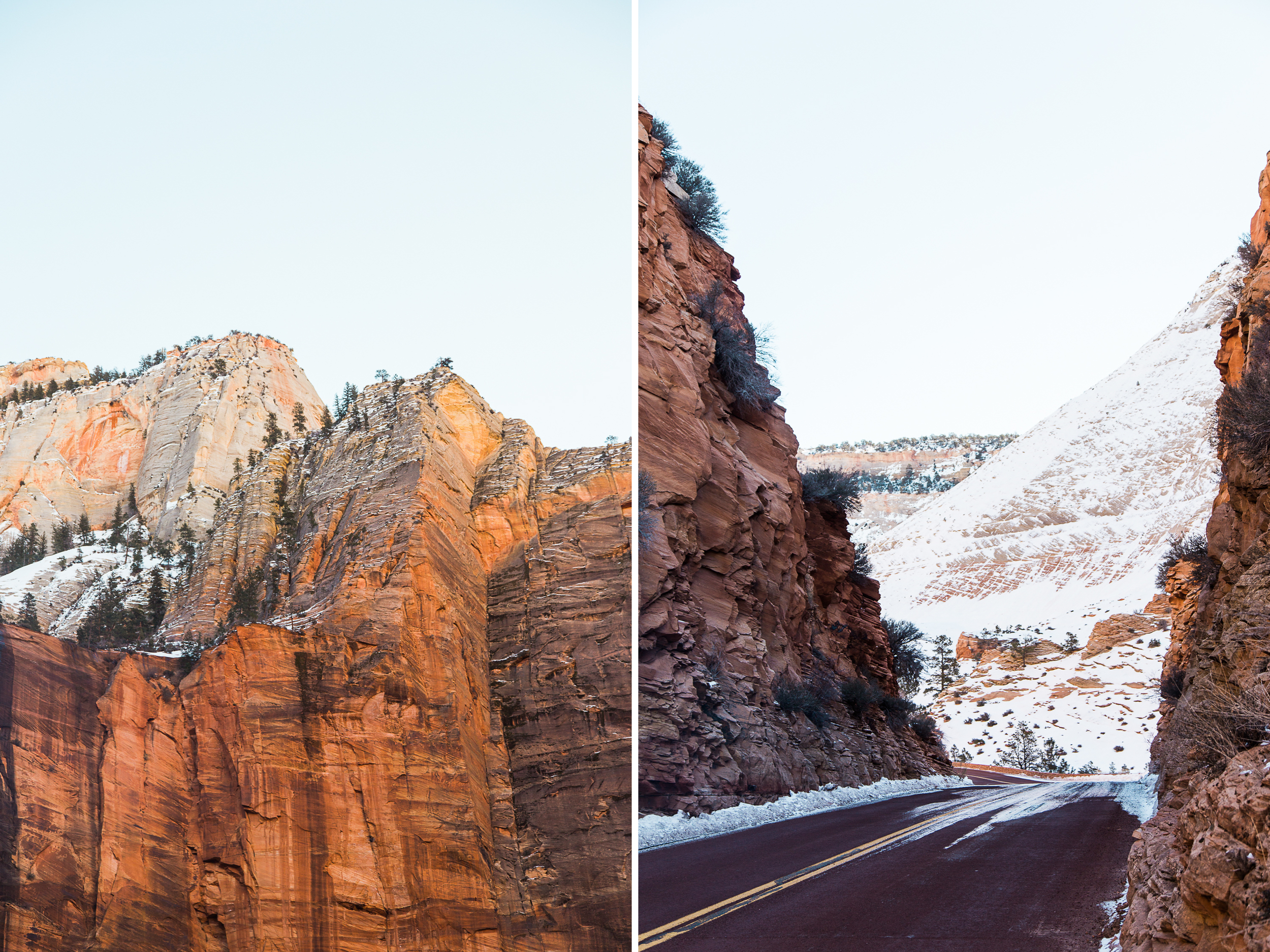 winter in zion national park | www.abbihearne.com