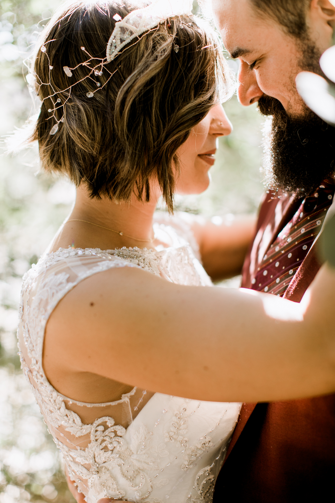 hipster bride & groom // Fall Garden party wedding at Lady Bird Johnson Wildflower Center // austin, texas wedding photographer // www.abbihearne.com